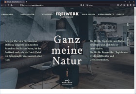 Hotel FreiWerk Screenshot Website